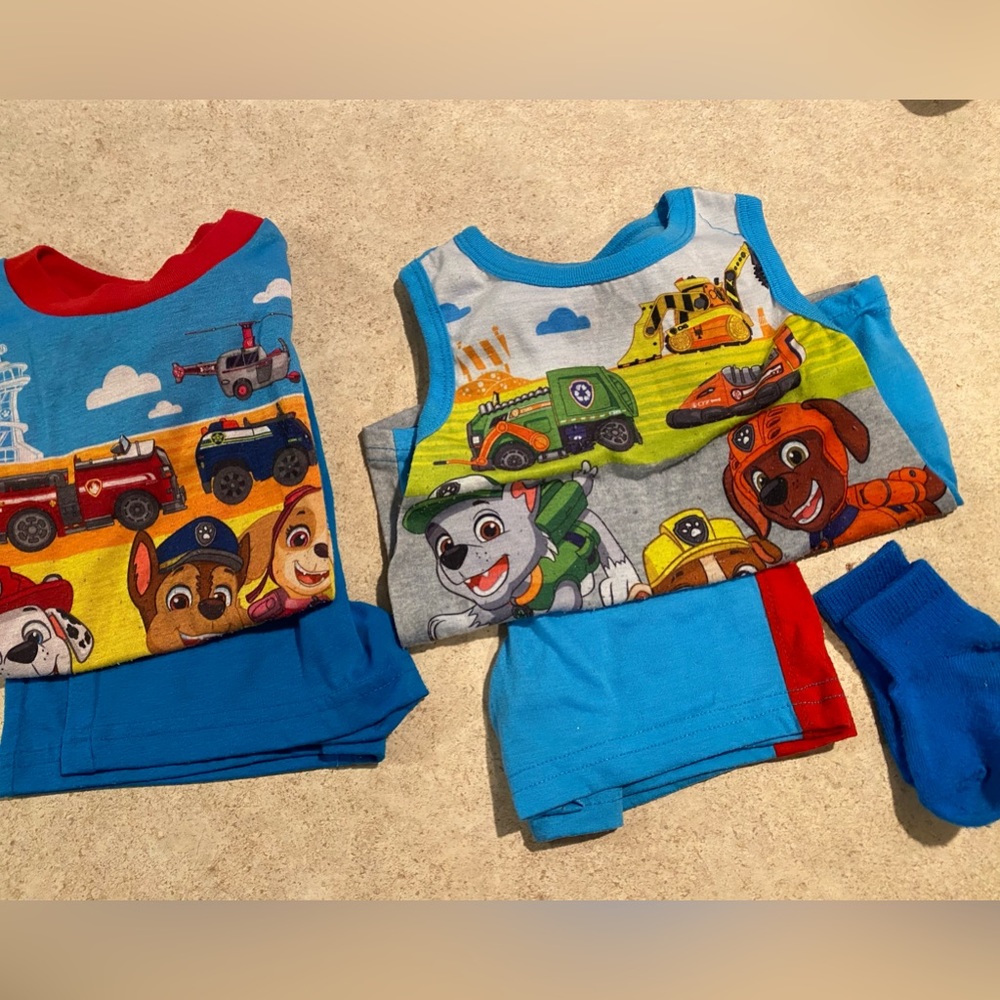 Paw Patrol Boys 2 Shorts Sets & a Pair of Socks || 3T
